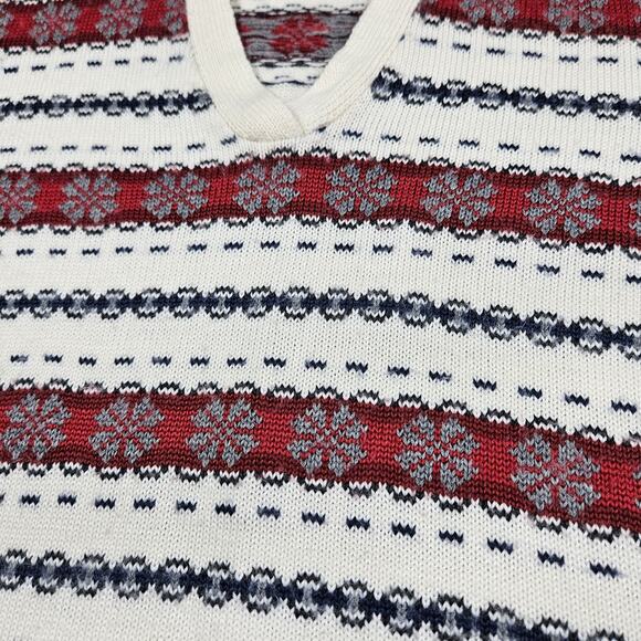 Vintage Esprit Sweater Womens Medium Snowflakes Christmas Wool Blend Preppy - Picture 3 of 11